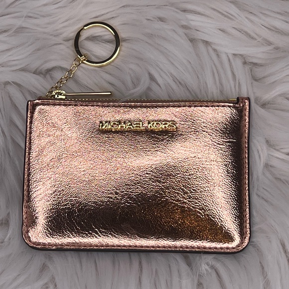 NWT Michael Kors Primrose Coin Pouch Key Ring Wallet - Picture 1 of 6